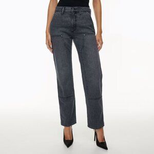 Aritzia Denim Forum The Carpenter Lo-Rise Loose Jeans Black Ozone Sz 28